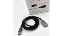 <b><mark><i>NAUJIENA!</i></b></mark> Silikoninis kabelis USB - USB Type C (juodas, 1m)