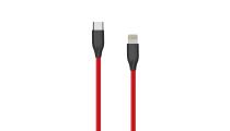 Silikoninis kabelis USB Type-C-Lightning (raudonas, 2m)