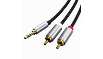 Audio kabelis 3.5mm - 2x RCA, 1.8m