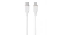 Silikoninis kabelis USB Type-C - Type-C, 60W (baltas, 3m)